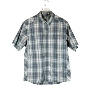 SITKA GEAR Men's Large The Globe Trotter Short Sleeve Plaid Button Down Shirt